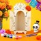 Dia De Los Muertos Altar Shadow Box - Wooden Day of The Dead Ofrenda Shadow Box - Crafts Ofrenda Decorations - DIY Skull Papel Picado Mexican Picture Frames Shrine Box (1PCS)